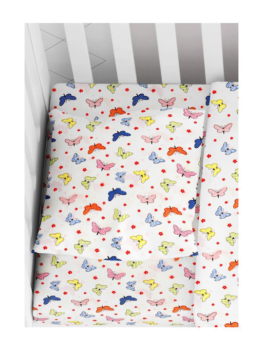 Dimcol Butterfly Детски калъф за възглавница от 100% памук 35x45бр 49 Multi