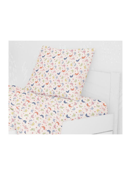 Dimcol Butterfly Kids Cotton Pillowcase 50x70cm 49 Multi