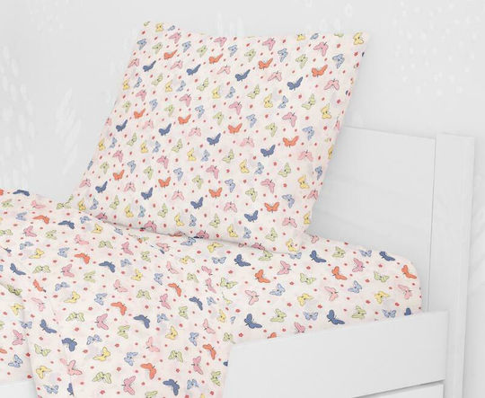 Dimcol Butterfly Kids Cotton Pillowcase 50x70cm 49 Multi