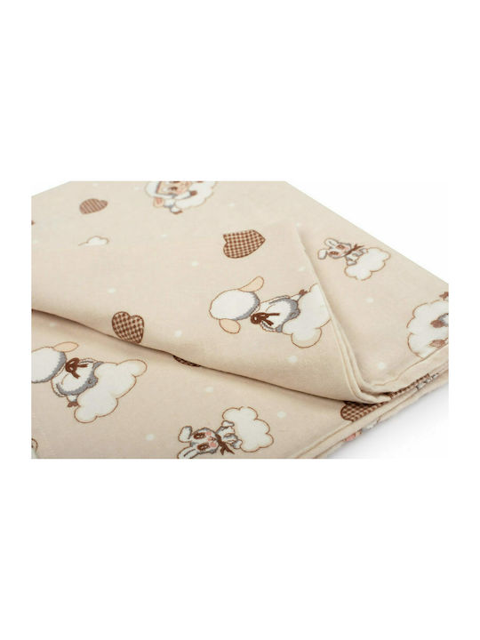 Dimcol Lamb Kids Cotton Pillowcase 50x70cm 07 Beige