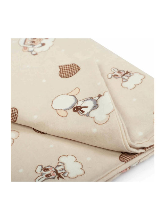 Dimcol Lamb Kids Cotton Pillowcase 50x70cm 07 Beige