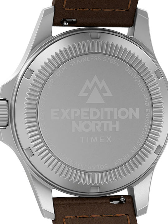 Timex Expedition North Field Men's Watch 41mm Solar with Brown Leather Strap