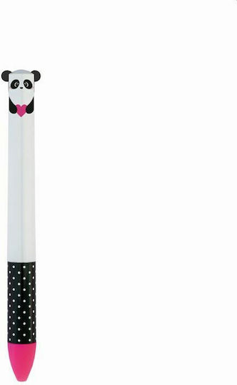 Legami Milano Click Clack Pen Ballpoint 1mm with Multicolour Ink Panda