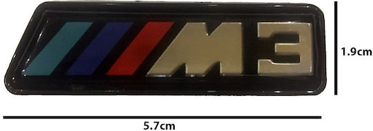 Car Brand Logo Hood BMW M3 / F30 / E90 / Series 3 (F30/F31) M3 Emblem Sticker for BMW F30/E90 5.7x1.9cm