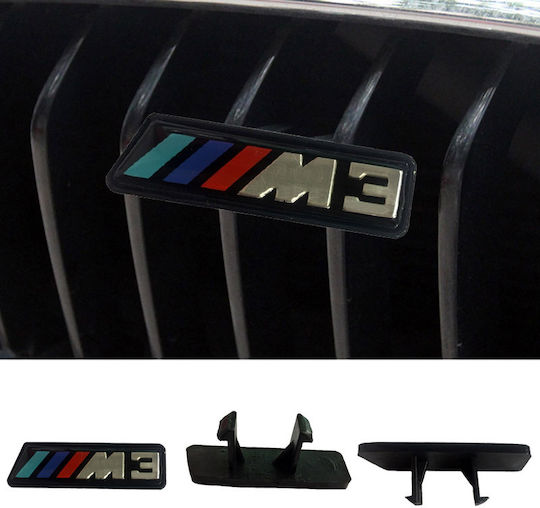 Car Brand Logo Hood BMW M3 / F30 / E90 / Series 3 (F30/F31) M3 Emblem Sticker for BMW F30/E90 5.7x1.9cm