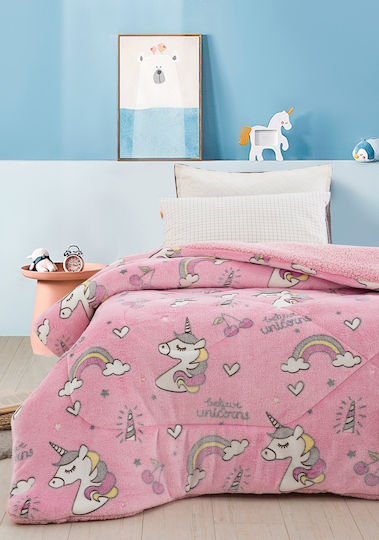 Palamaiki Fleece Fantasy Fluorescent Pink Blanket 160x220cm