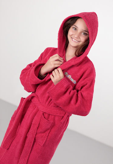 Guy Laroche Kids Hooded Bathrobe Tender Cherry