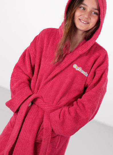 Guy Laroche Kids Hooded Bathrobe Tender Cherry