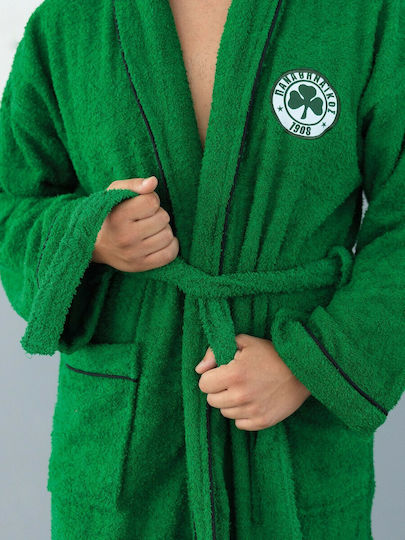 Palamaiki Kids Hooded Bathrobe Panathinaikos Green
