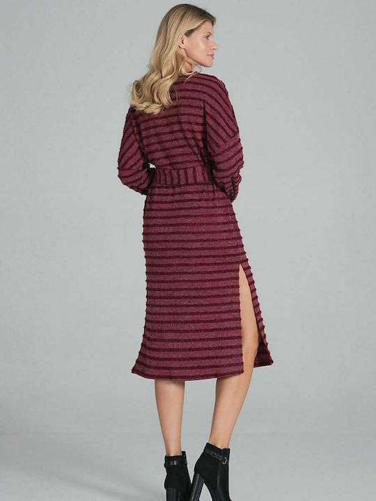 Figl Midi Rochie Burgundy