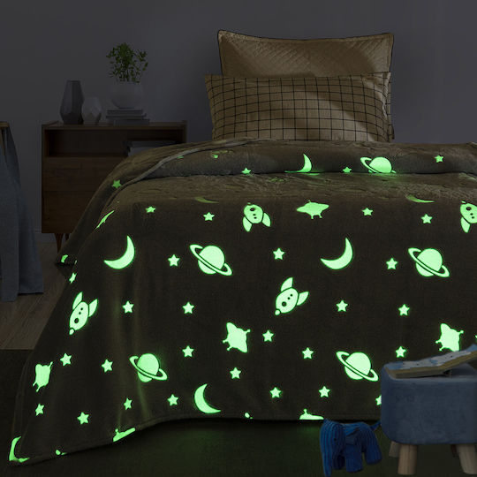 Beauty Home Фосфоресциращо Светлосиньо Детско Одеяло 160x220см 6253КВ