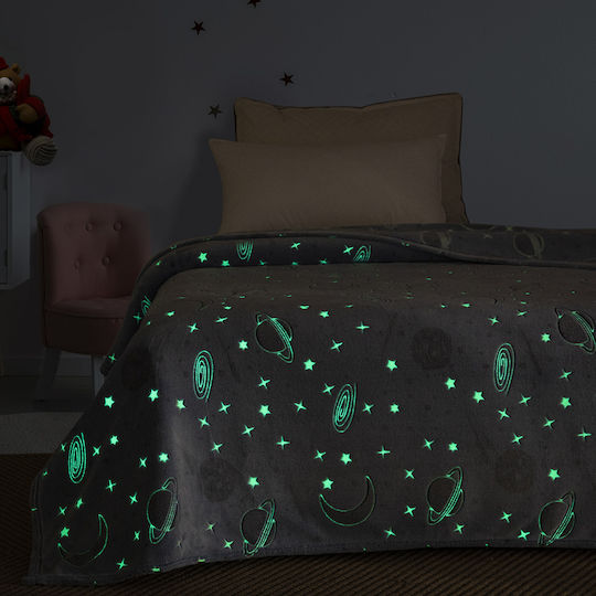Beauty Home Fleece Fluorescent Light Blue Kids Blanket 160x220cm 6250KB