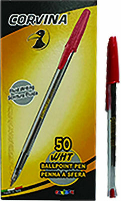 Corvina 41644/03 Pen Ballpoint 1mm with Red Ink