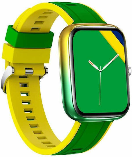 Colmi P8 BR 43mm Smartwatch (Green / Yellow)