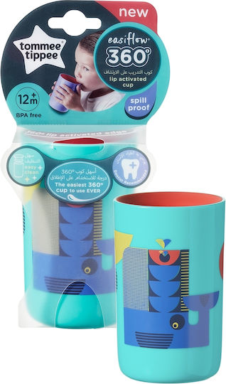 Tommee Tippee Бебешка чаша Easy Flow Insulated от пластмаса Тюркоазен 250мл за 12m+m+