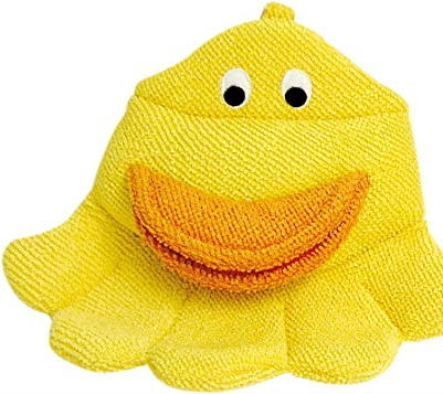 Titania Baby Badezubehör Schwamm-Handschuh Gelb