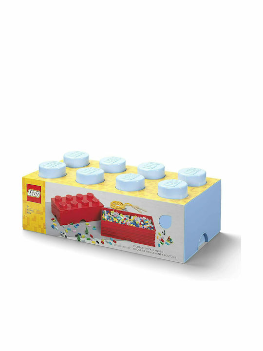LEGO Children's Storage Box made of Plastic 8-Stud Light Blue 50x25x17cm 1pcs