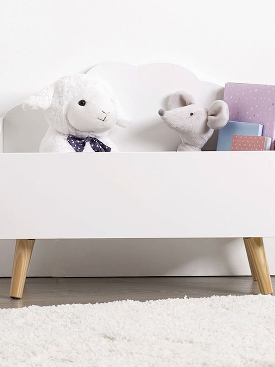 Atmosphera Children's Storage Box made of Wood Cloud White 58x28x45.5cm 1pcs