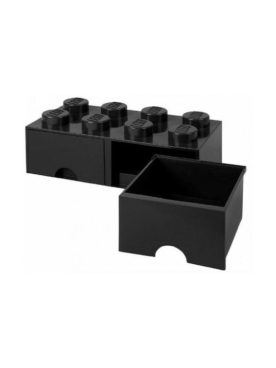 Lego Kinder Aufbewahrungsbox aus Kunststoff 8 Knobs Schwarz 50x25x17cm 1Stück