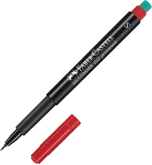 Faber-Castell Multimark 1523 Μαρκαδόροι για CD/DVD Κόκκινοι 0.4mm Σετ 10τμχ