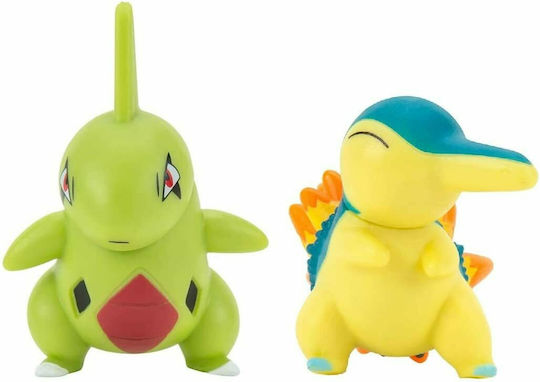 Jazwares Miniatur-Spaßspielzeug Helden Larvitar & Cyndaquil Pokemon Für 4+ Jahre 4cm Mehrfach