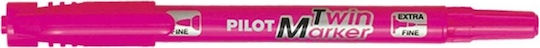 Pilot Twin Marker Μαρκαδόρος Σχεδίου Ροζ 2mm