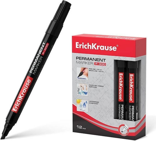 ErichKrause P-300 Marker Permanent 4.6mm Negru