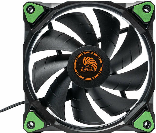 Halo Case Fans 120mm (1200rpm / 38cfm) with Green LED Colour and Connection 3-Pin / 4-Pin Molex