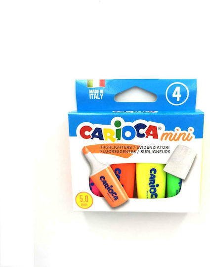 Carioca Mini Markere de Subliniere 5mm Colours 4buc