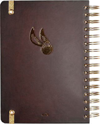 Notebook Spiral A5 with Dots and Elastic Brown