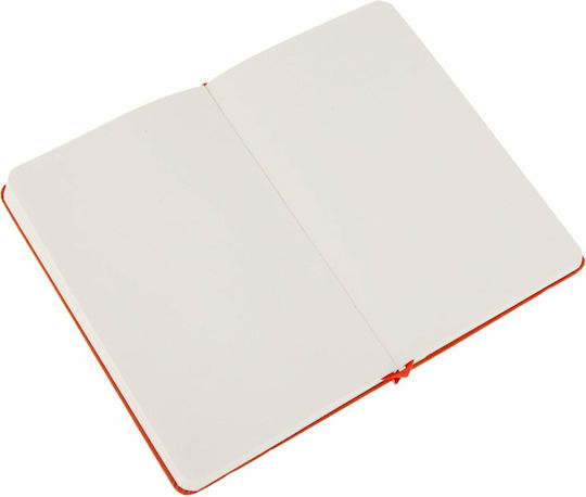 Moleskine Classic Hard Cover Тетрадка 192 Листа A6 с Бели Страници и Ластик Червен