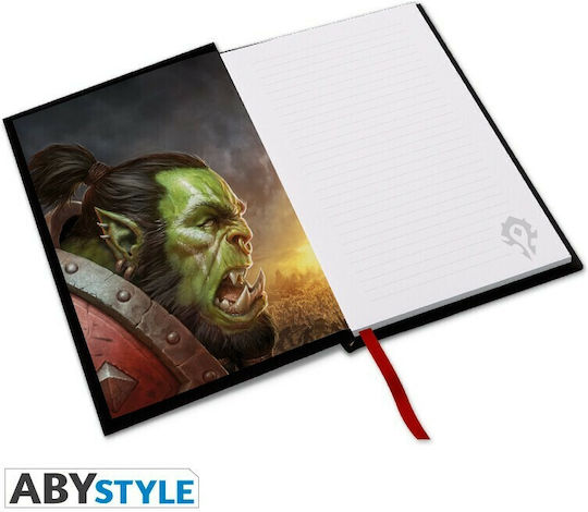 Abysse World of Warcraft Σημειωματάριο A5 180 Φύλλων Ριγέ με Σκληρό Εξώφυλλο Μαύρο
