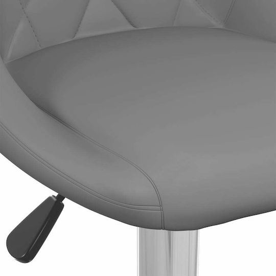 Hocker Bar mit Rückenlehne & Höhenverstellbar Gray 2Stück 44x46x82-103cm