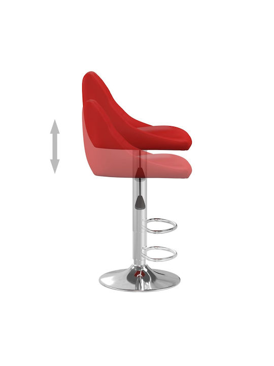 Stool Bar with Back & Adjustable Height Bordeaux 2pcs 44x46x82-103cm