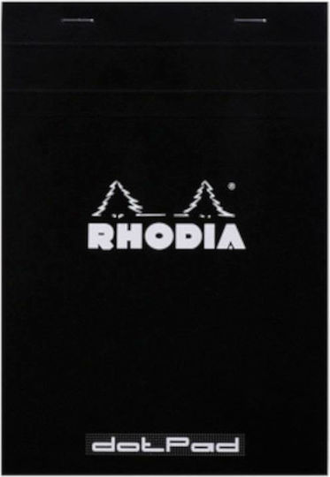 Rhodia Notizblock 80 Blätter A5 mit Punkten Schwarz