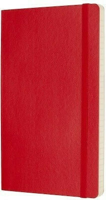 Moleskine Σημειωματάριο A5 Ριγέ με Λάστιχο Scarlet Large