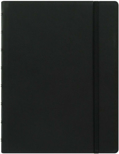 Filofax Notizbuch A5 Geregelt mit Gummiband Schwarz