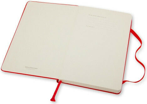 Moleskine Classic Ruled Тетрадка 192 Листа A6 На райета с Ластик Червен