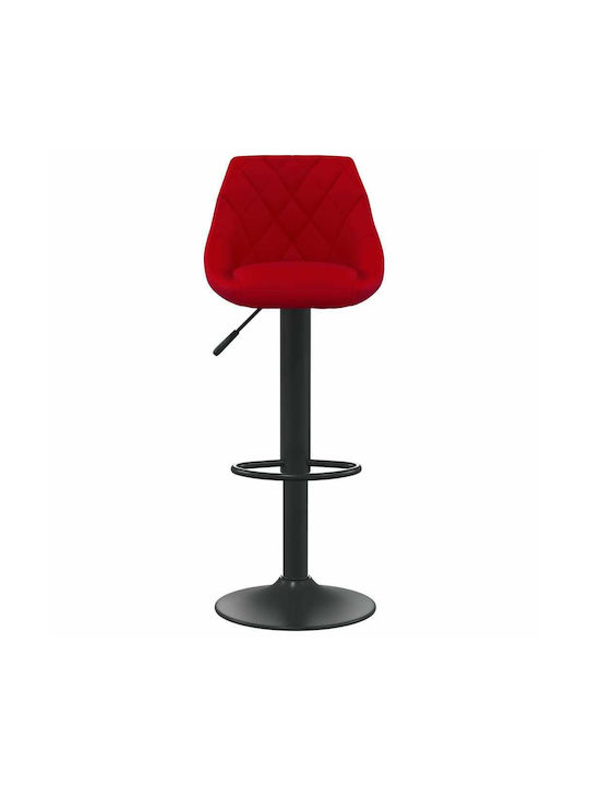 Stool Bar with Back & Adjustable Height Bordeaux 46x44x82cm