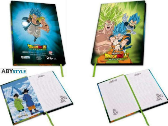 Abysse Broly Vs Goku and Vegeta Σημειωματάριο A5 90 Φύλλων Ριγέ με Σκληρό Εξώφυλλο Πολύχρωμο