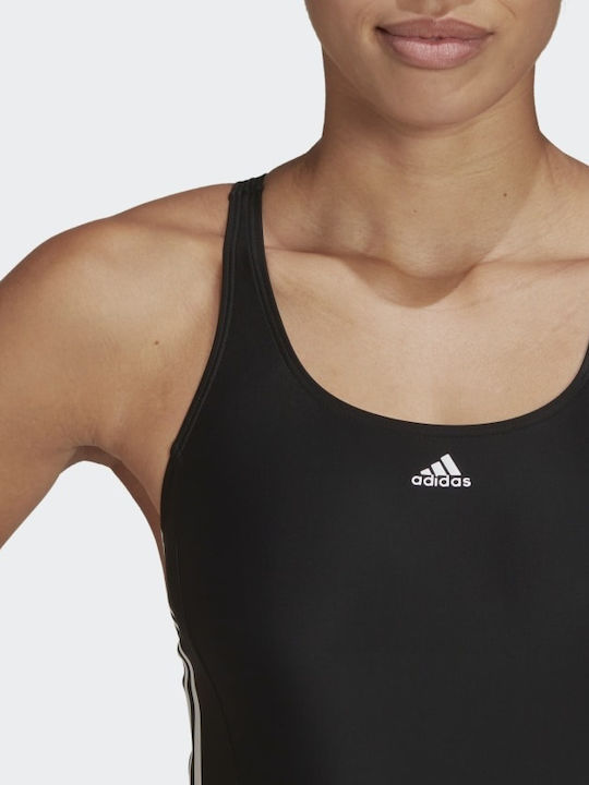 Mid 3-Stripes Αθλητικό Ολόσωμο Μαγιό Μαύρο