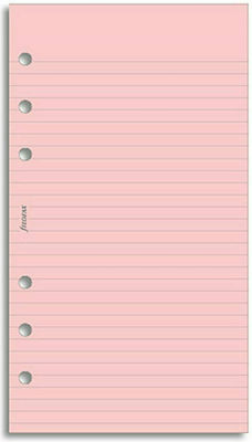 Filofax Personal Notebook 20 Sheets Ruled Pink