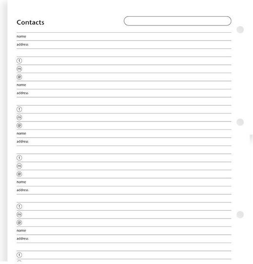 Filofax Ανταλλακτικές Κόλλες Α4 Ριγέ Λευκές