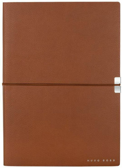 Boss Elegance Storyline Notebook 80 Sheets A5 Ruled with Elastic Brown