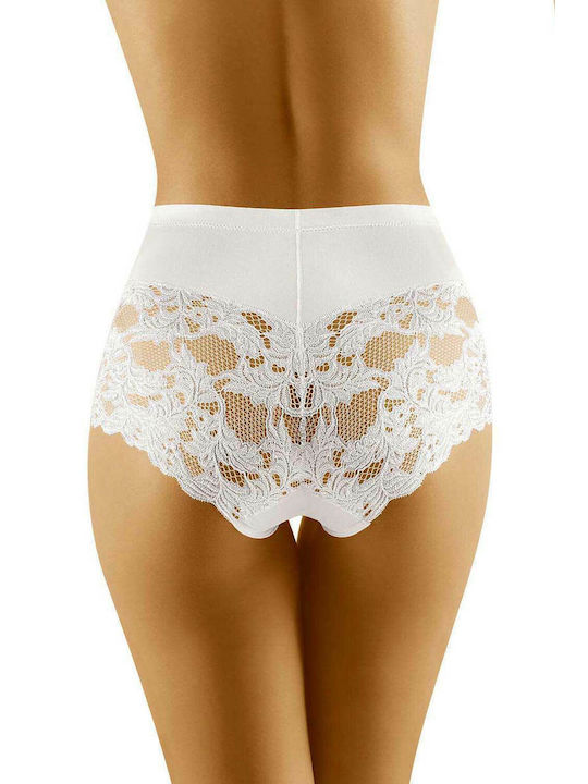 Wolbar Slimea High-waisted Women's Slip with Lace White 39138