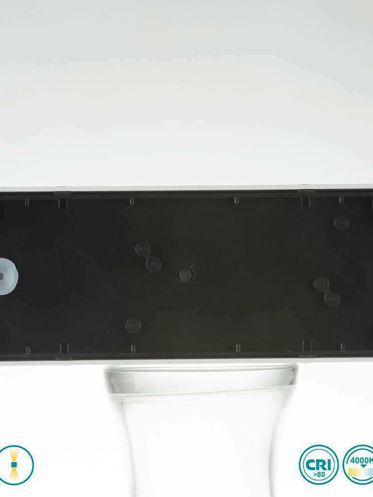 Fan Europe LED-W-Twin-M Wall-Mounted Outdoor Ceiling Light LED IP54 20W with Natural White Light Double Beam 22x10.3x8.5εκ.