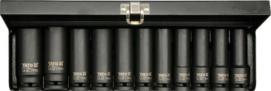 Yato Pneumatic Hexagon Socket 1/2" 11pcs YT1054