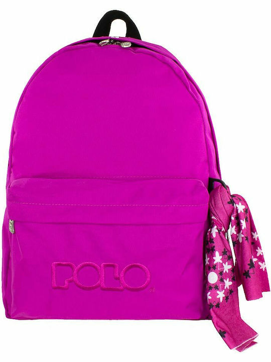 Polo Original Scarf Ghiozdan Scoala de Spate Școala Gimnazială-Liceu Violet cu Husă pentru Sticlă de Apă 20 Litri 2020