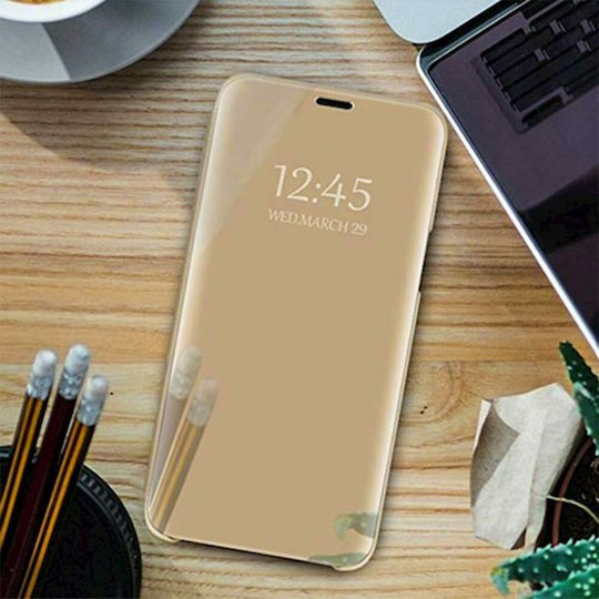 Clear View Buchen Sie Kunststoff Gold (Huawei Y6s / Honor 8A)