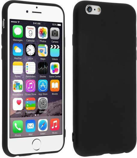 Forcell Forcell soft matte tpu Back Cover Σιλικόνης 1.2mm Μαύρο (iPhone 6/6s)